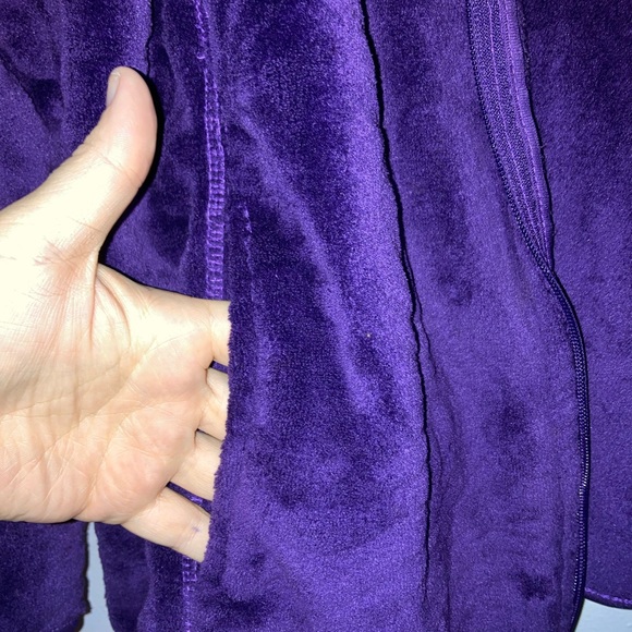 Purple Sherpa Zip Up Jacket - Picture 2 of 6